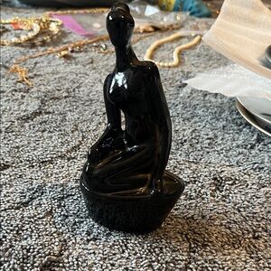 Elegant Black Figurine - Home Accent